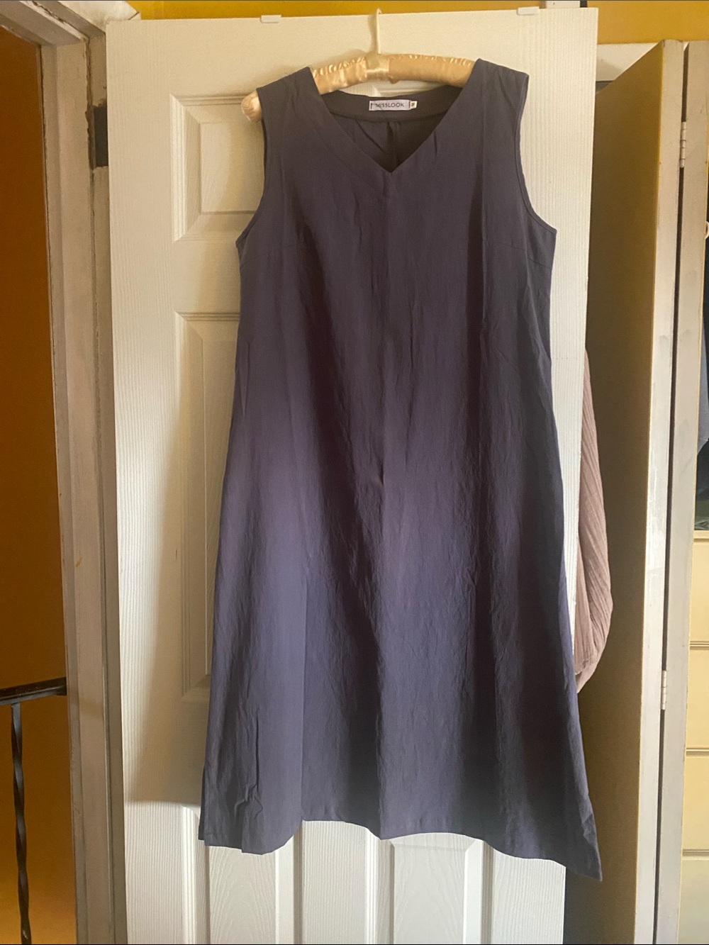Pendleton Charcoal Sleeveless V-Neck A-Line Dress